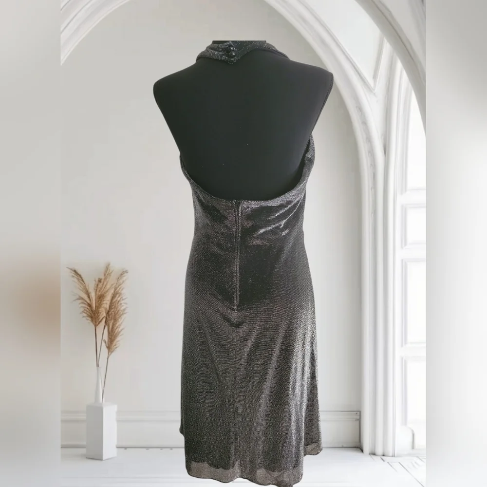 Aspeed Silver Halter Tie Front Midi Dress 🐺 - Picture 3 of 3